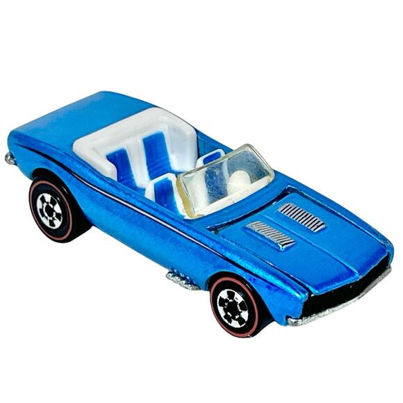 Hot Wheels '67 Camaro Convertible Redline Hood Opens 1982 Thailand Blue White - Picture 1 of 16